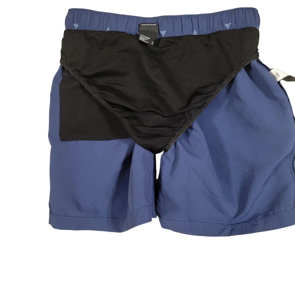 North Face Men's Pull-On Blue Trunks Shorts Size Medium Waist 32 Inseam 7